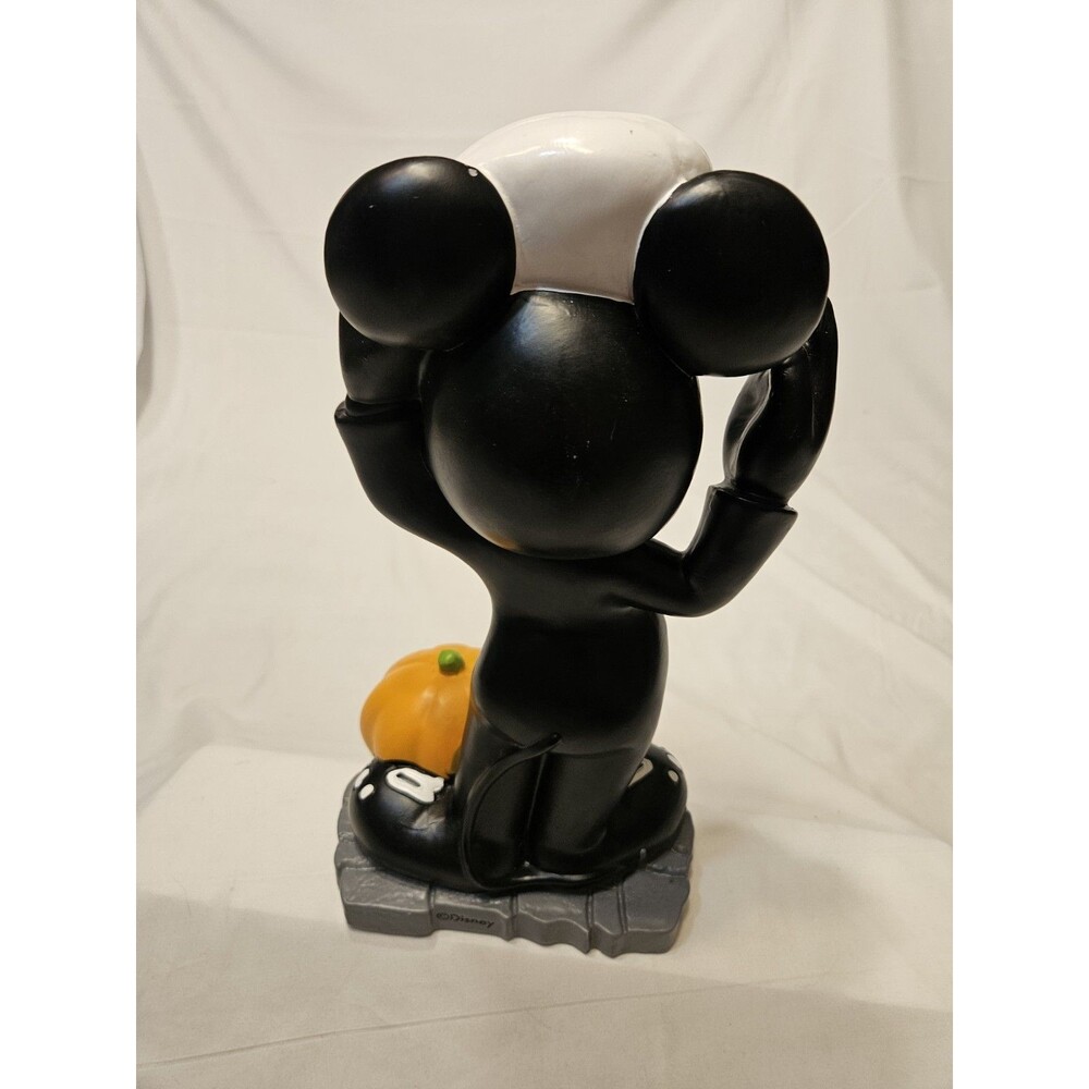13" Disney Halloween MICKEY MOUSE SKELETON COSTUME Pumpkin Statue Big Fig - Picture 4 of 10